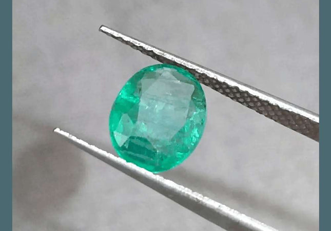 1.40ct Zambian Emerald GSI Certified - SMSGEMS 