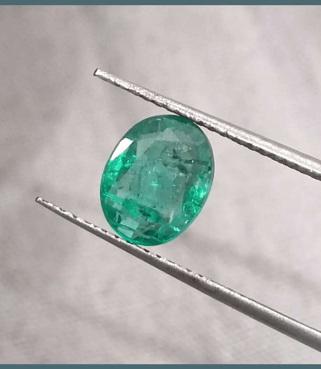 1.40ct Zambian Emerald GSI Certified - SMSGEMS 