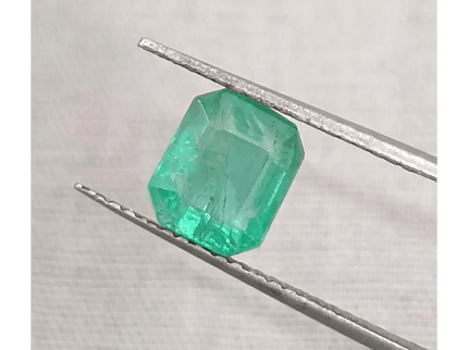 GSI Certified 1.42ct Zambian Emerald, 100% Natural Gemstone - SMSGEMS 