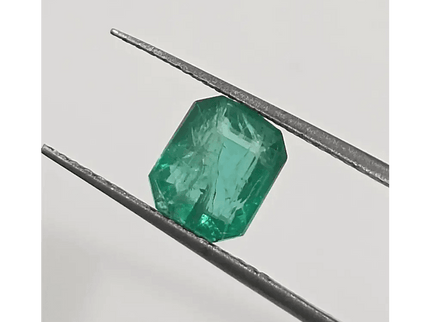 GSI Certified 1.42ct Zambian Emerald, 100% Natural Gemstone - SMSGEMS 