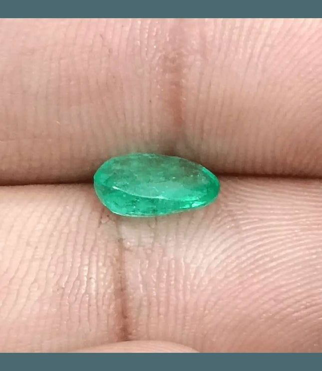 1.42ct Zambian Emerald GSI Certified - SMSGEMS 