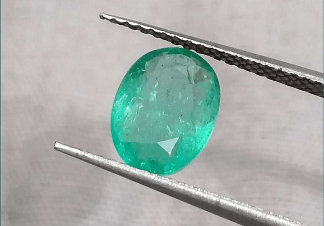 1.42ct Zambian Emerald GSI Certified - SMSGEMS 
