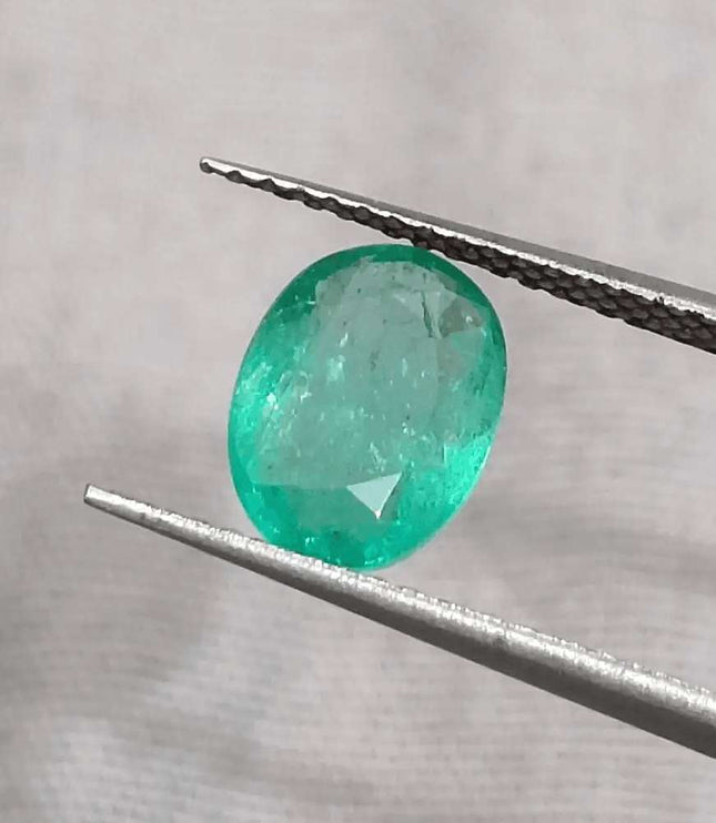 1.42ct Zambian Emerald GSI Certified - SMSGEMS 
