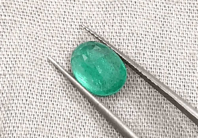 1.42ct Zambian Emerald GSI Certified - SMSGEMS 