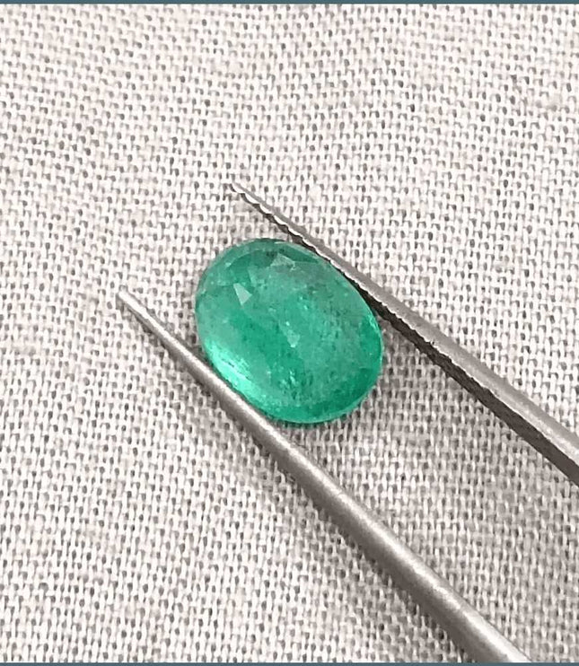 1.42ct Zambian Emerald GSI Certified - SMSGEMS 