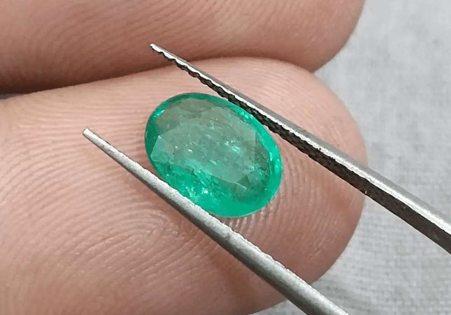 1.42ct Zambian Emerald GSI Certified - SMSGEMS 