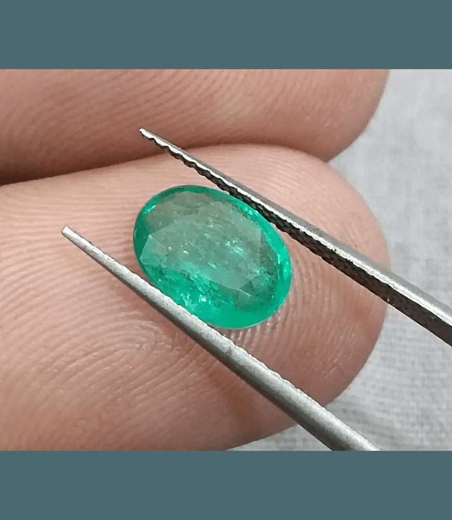 1.42ct Zambian Emerald GSI Certified - SMSGEMS 