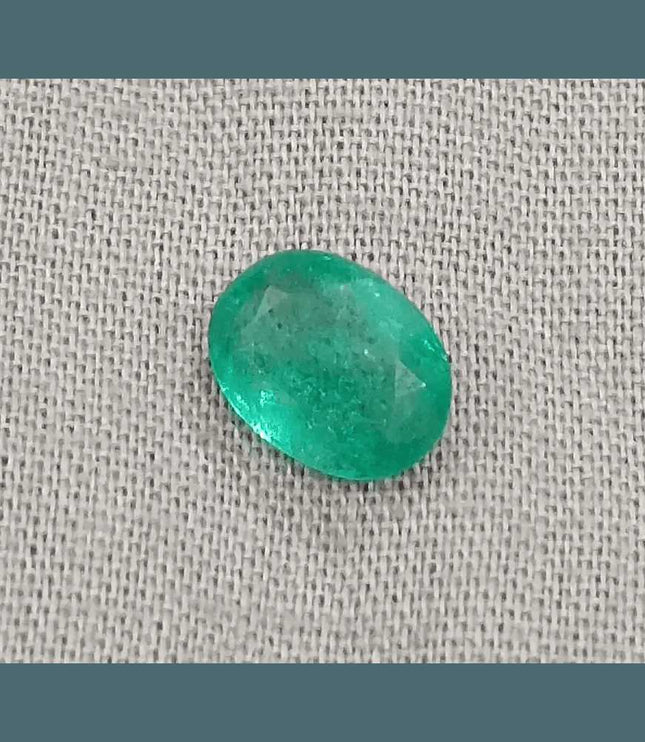 1.42ct Zambian Emerald GSI Certified - SMSGEMS 