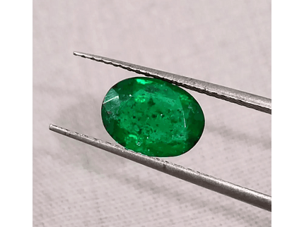 GSI Certified 1.46ct Vivid Deep Swat Emerald , 100% Natural Earth Mined Gemstone - SMSGEMS 