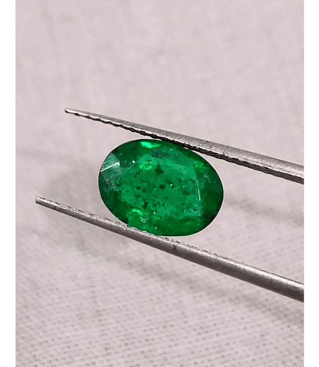 GSI Certified 1.46ct Vivid Deep Swat Emerald , 100% Natural Earth Mined Gemstone - SMSGEMS 