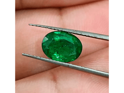 GSI Certified 1.46ct Vivid Deep Swat Emerald , 100% Natural Earth Mined Gemstone - SMSGEMS 