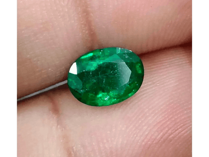 GSI Certified 1.46ct Vivid Deep Swat Emerald , 100% Natural Earth Mined Gemstone - SMSGEMS 