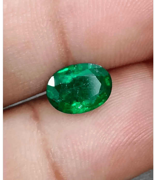 GSI Certified 1.46ct Vivid Deep Swat Emerald , 100% Natural Earth Mined Gemstone - SMSGEMS 