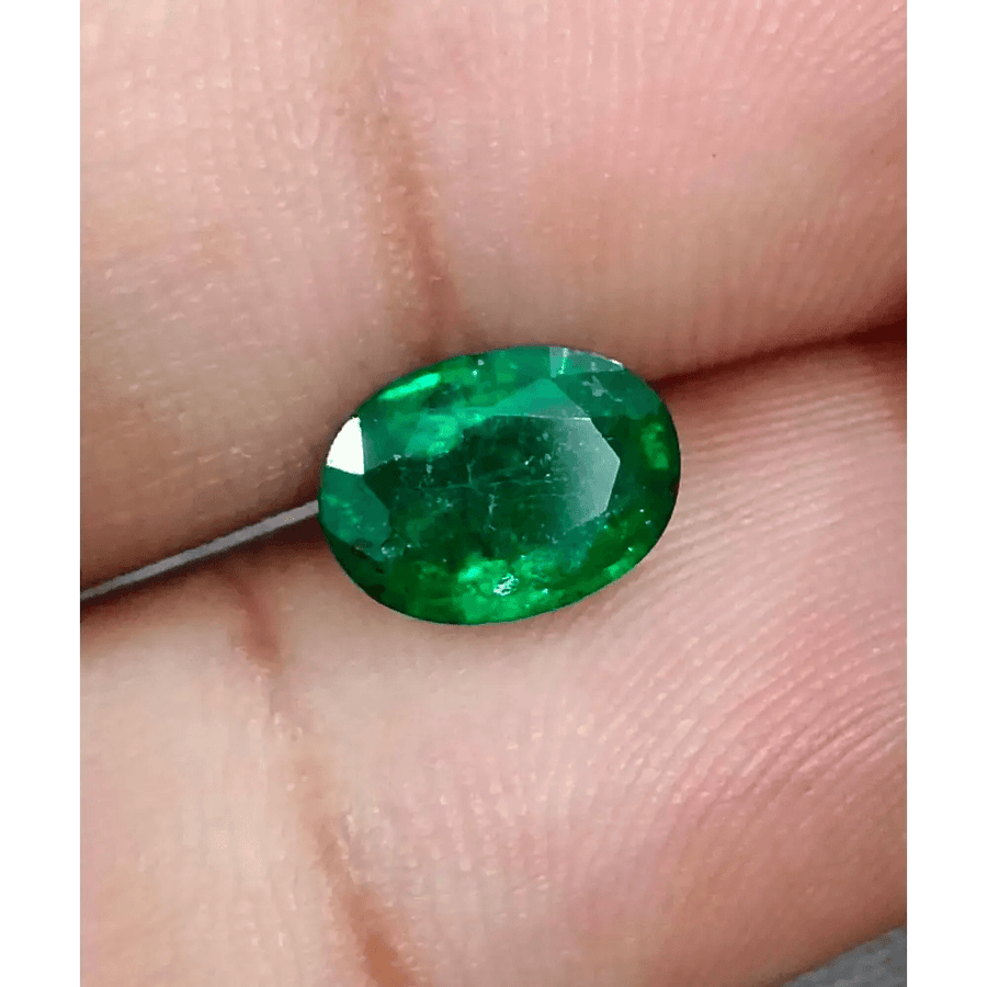 GSI Certified 1.46ct Vivid Deep Swat Emerald , 100% Natural Earth Mined Gemstone - SMSGEMS 