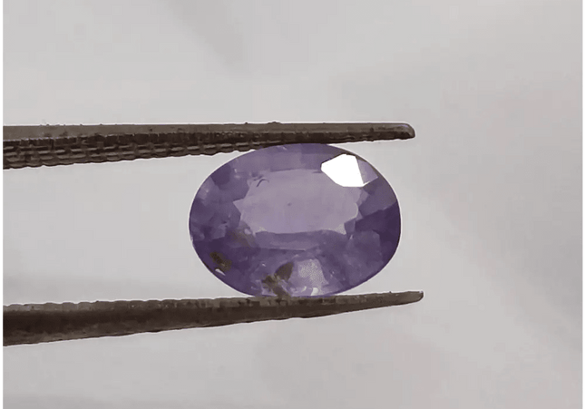 GSI Certified 1.48ct Purple Blue Ceylon Sapphire, Natural untreated Gemstone - SMSGEMS 
