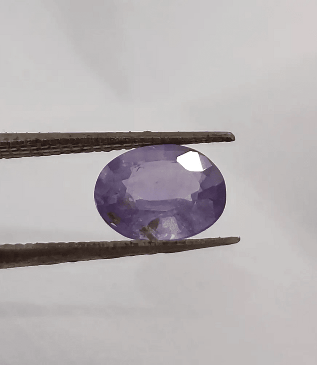 GSI Certified 1.48ct Purple Blue Ceylon Sapphire, Natural untreated Gemstone - SMSGEMS 