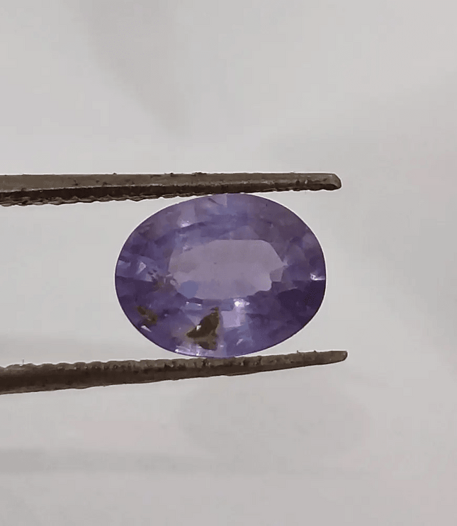 GSI Certified 1.48ct Purple Blue Ceylon Sapphire, Natural untreated Gemstone - SMSGEMS 