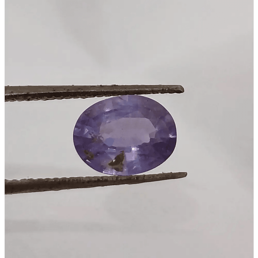 GSI Certified 1.48ct Purple Blue Ceylon Sapphire, Natural untreated Gemstone - SMSGEMS 