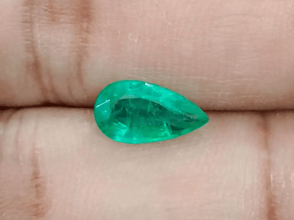 GSI Certified 1.48ct Vivid Green Zambian Emerald , Natural Earth Mined Gemstone - SMSGEMS 