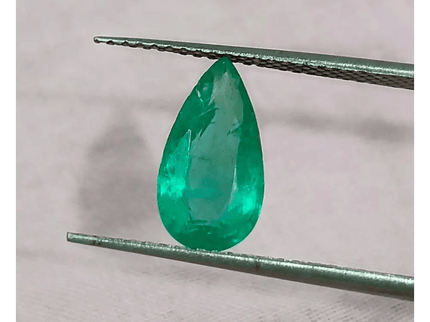 GSI Certified 1.48ct Vivid Green Zambian Emerald , Natural Earth Mined Gemstone - SMSGEMS 