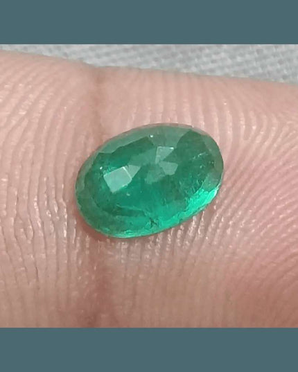 1.54ct Intense Green Emerald GSI Certified - SMSGEMS 
