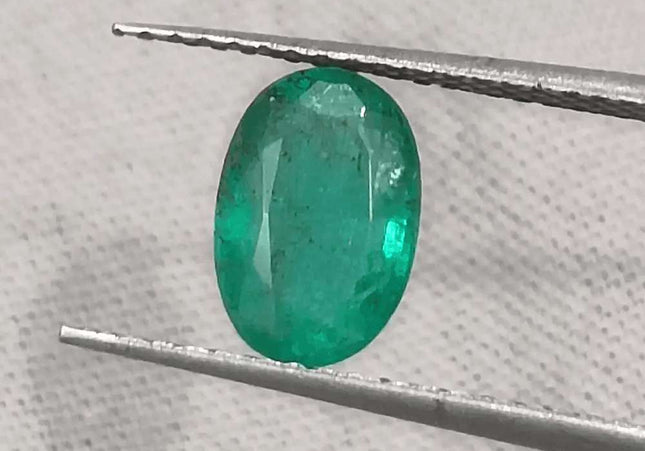 1.54ct Intense Green Emerald GSI Certified - SMSGEMS 