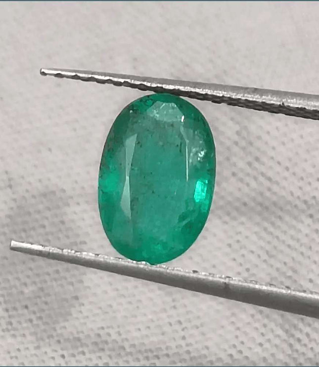 1.54ct Intense Green Emerald GSI Certified - SMSGEMS 