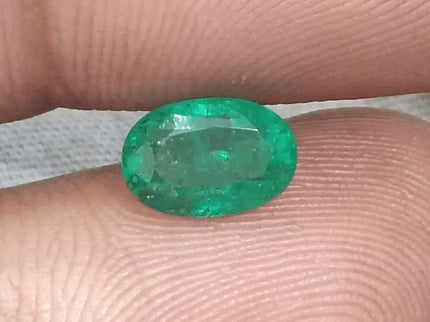 1.54ct Intense Green Emerald GSI Certified - SMSGEMS 