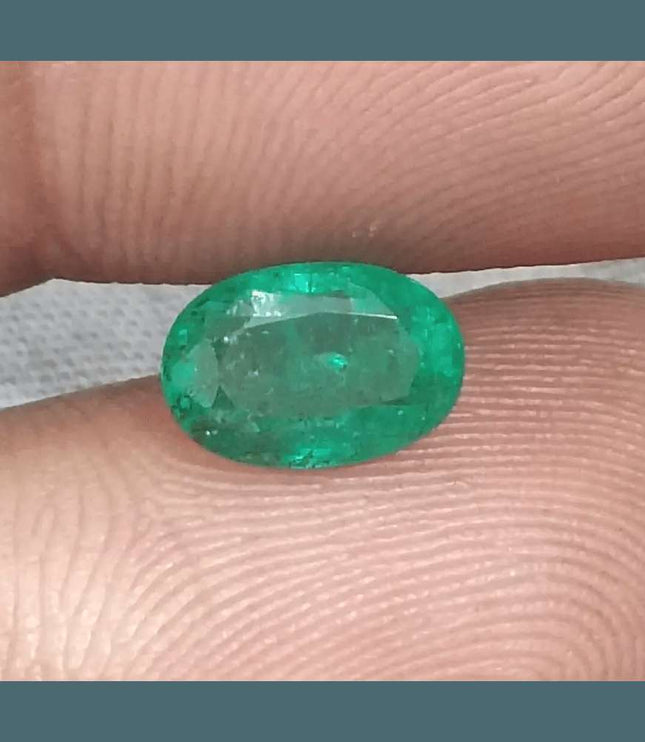 1.54ct Intense Green Emerald GSI Certified - SMSGEMS 