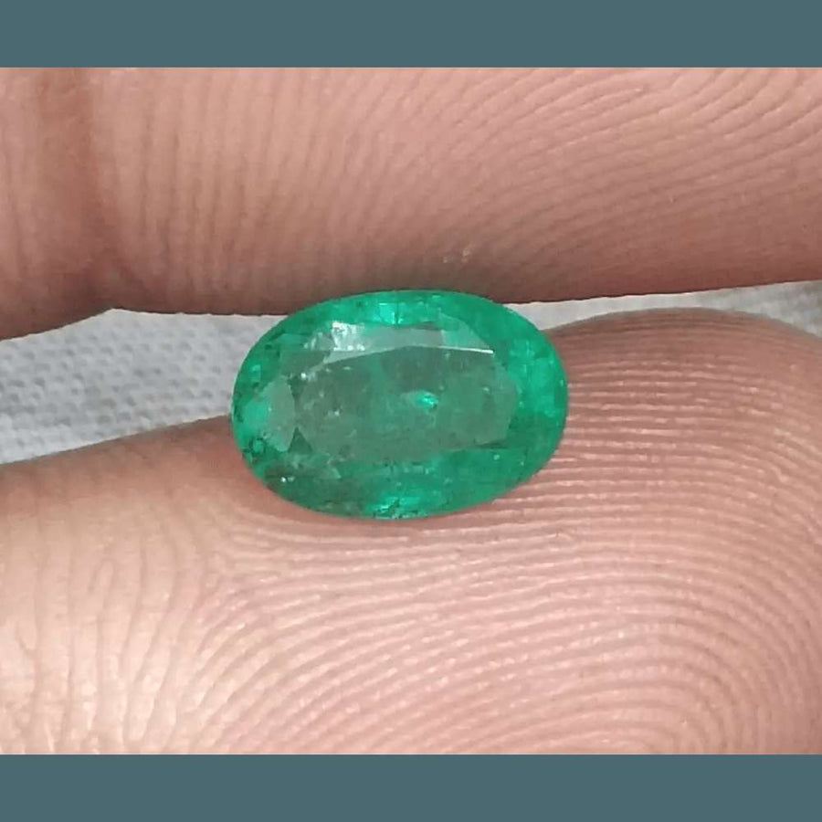 1.54ct Intense Green Emerald GSI Certified - SMSGEMS 