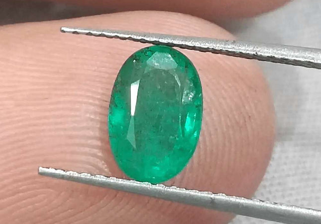 1.54ct Intense Green Emerald GSI Certified - SMSGEMS 