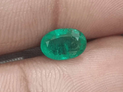 1.54ct Intense Green Emerald GSI Certified - SMSGEMS 