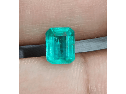 GSI Certified 1.54ct Pastel Green Emerald , 100% Natural Earth Mined Gem. - SMSGEMS 