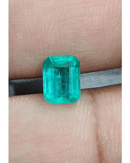 GSI Certified 1.54ct Pastel Green Emerald , 100% Natural Earth Mined Gem. - SMSGEMS 