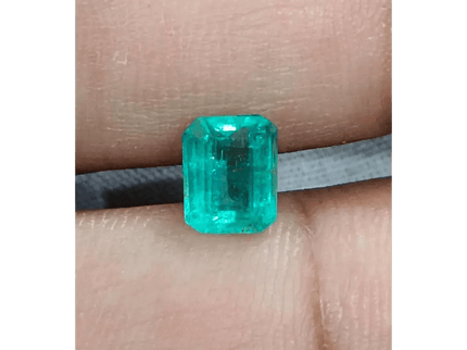 GSI Certified 1.54ct Pastel Green Emerald , 100% Natural Earth Mined Gem. - SMSGEMS 