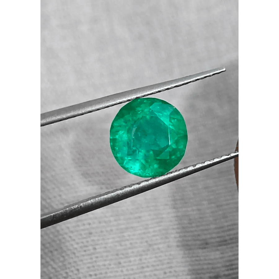GSI Certified 1.55ct Medium Deep Bright Green Swat Emerald , 100% Natural Earth Mined Gemstone - SMSGEMS 