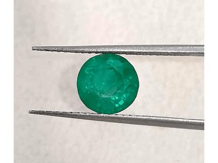 GSI Certified 1.55ct Medium Deep Bright Green Swat Emerald , 100% Natural Earth Mined Gemstone - SMSGEMS 