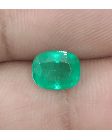 GSI Certified 1.56ct Colombian Emerald, 100% Natural Gemstone - SMSGEMS 