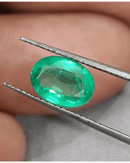 GSI Certified 1.63ct Colombian Emerald, Natural Gemstones - SMSGEMS 