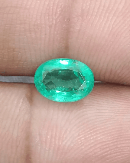 GSI Certified 1.63ct Colombian Emerald, Natural Gemstones - SMSGEMS 