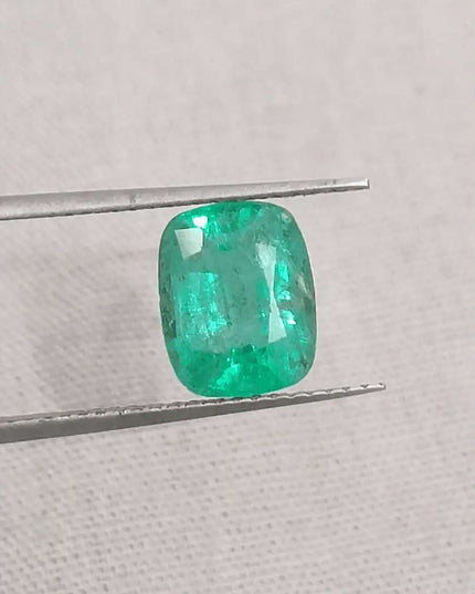 1.66ct Medium Electric Green Emerald GSI Certified Gemstone - SMSGEMS 