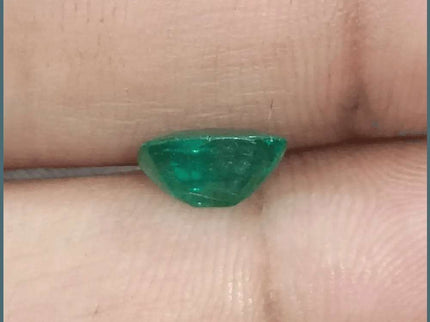 1.66ct Medium Electric Green Emerald GSI Certified Gemstone - SMSGEMS 