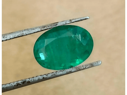 GSI Certified 1.67ct Deep Glass Green Emerald , Natural Earth Mined Gemstone - SMSGEMS 