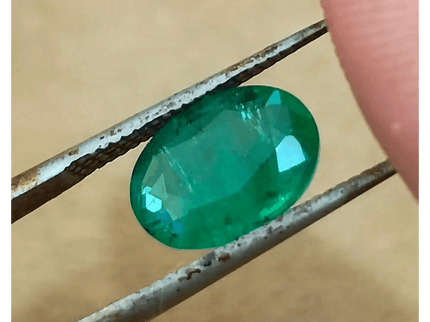 GSI Certified 1.67ct Deep Glass Green Emerald , Natural Earth Mined Gemstone - SMSGEMS 