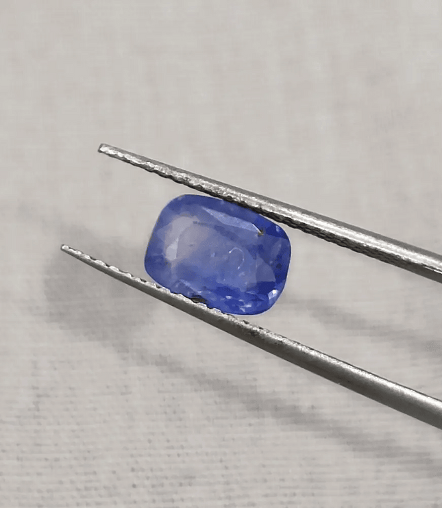 GSI Certified 1.68ct Blue Ceylon Sapphire, Natural Untreated Gemstone - SMSGEMS 