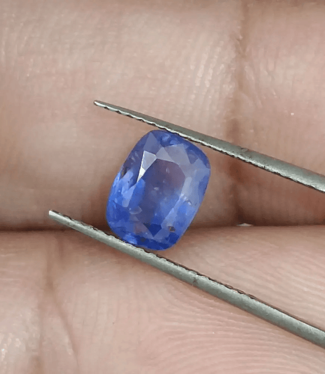 GSI Certified 1.68ct Blue Ceylon Sapphire, Natural Untreated Gemstone - SMSGEMS 