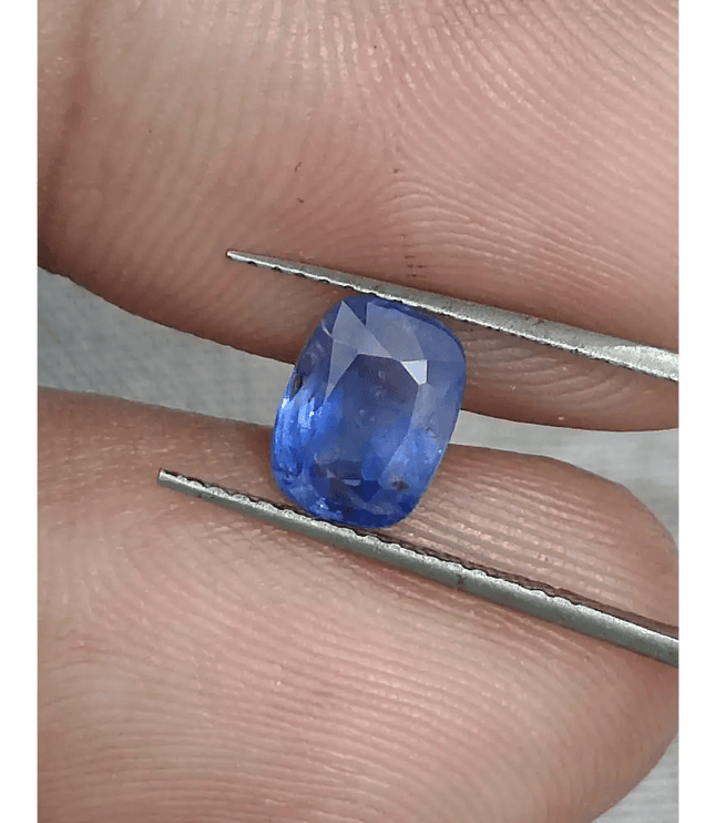 GSI Certified 1.68ct Blue Ceylon Sapphire, Natural Untreated Gemstone - SMSGEMS 