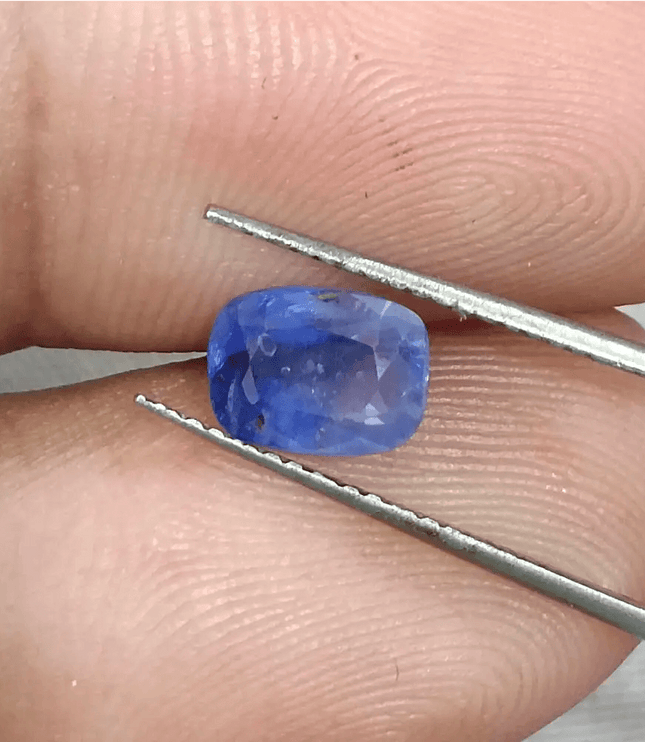 GSI Certified 1.68ct Blue Ceylon Sapphire, Natural Untreated Gemstone - SMSGEMS 