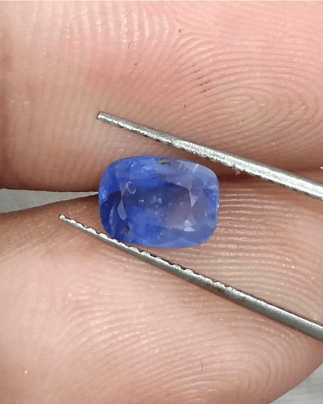 GSI Certified 1.68ct Blue Ceylon Sapphire, Natural Untreated Gemstone - SMSGEMS 