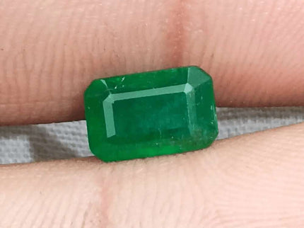 1.69ct Deep Green Emerald GSI Certified - SMSGEMS 